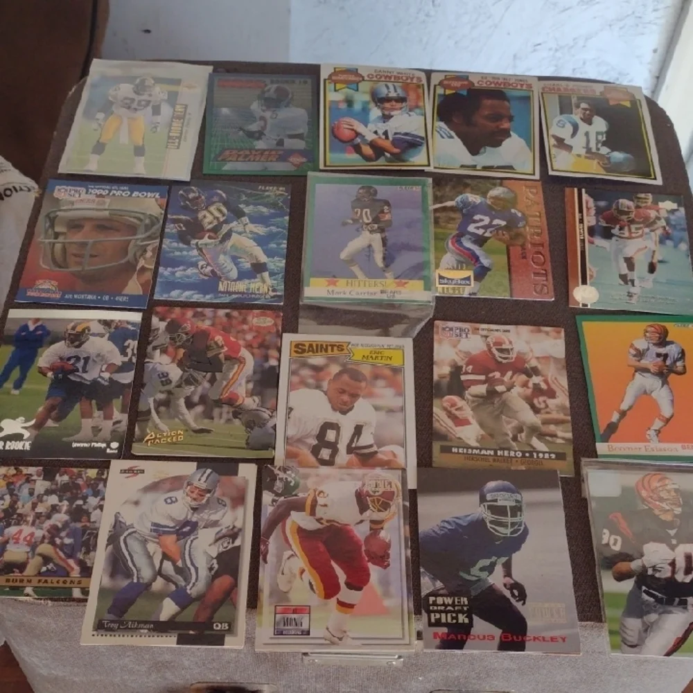 Assorted Football Trading Cards Collection